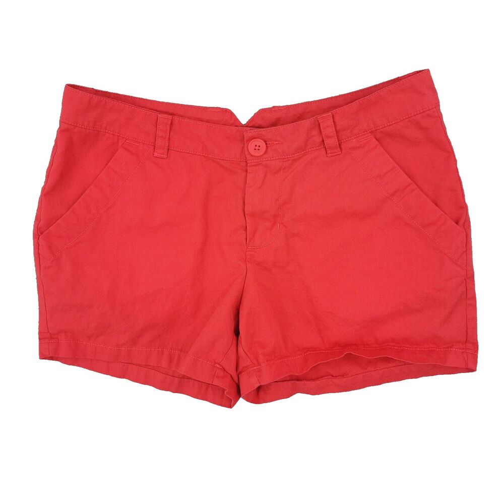 Columbia Womens Shorts Size 6 Orange Pockets Waist 30 100% Cotton